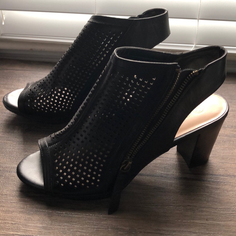 Black Open Toed Booties